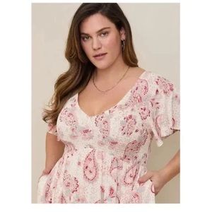Torrid floral paisley midi dress
